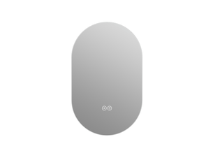 Miroir de salle de bain - 50x80 cm - miroir lumineux mural avec led antibuée, variateur d'intensité et verre de trempé - argenté
