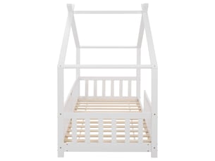 Lit cabane 90x200 cm <strong>STILVORA</strong>  <strong></strong> coloris blanc