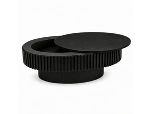 Table basse ovale coloris noir MAISENTIEL - 60 cmx98 cm