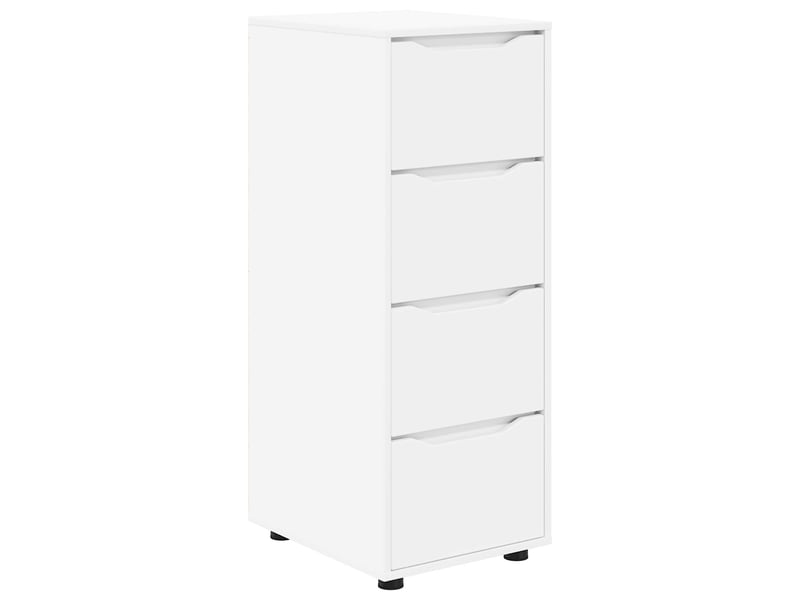  Armoire de rangement, commode de rangement 40 x 48 x 105 cm bois d'ingénierie blanc  - Conforama A