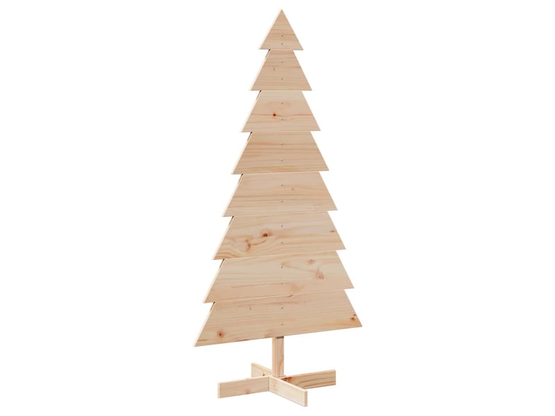  Arbre de noël, sapin de noël en bois pour décoration 150 cm bois massif de pin  - Conforama A