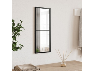 Miroir rectangulaire à fixer coloris noir <strong></strong>  <strong></strong> - 20 cm x 50 cm