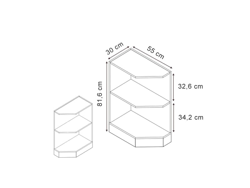  Vicco etagère de cuisine, chêne doréchêne doré, 30cm mit 2 fächern  - Conforama B
