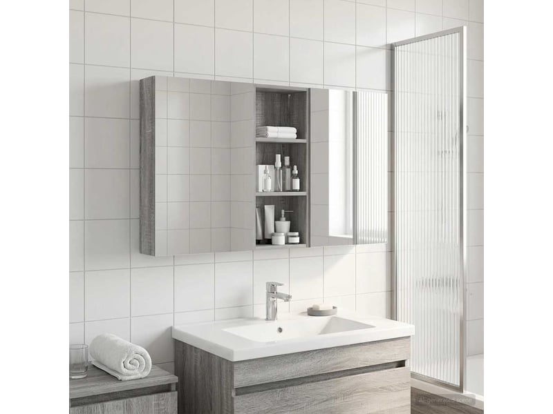 Ensemble de meubles de salle de bain 3 pcs 130x14.5x70 cm shl269 - Conforama D