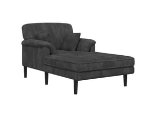 Fauteuil relax manuel VIDAXL Velours côtelé gris