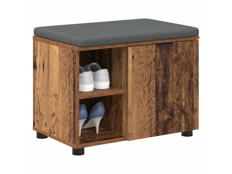  Banc d'entrée, banc interieur avec coussin bois ancien 60x38x46 cm shl16506  - Conforama C