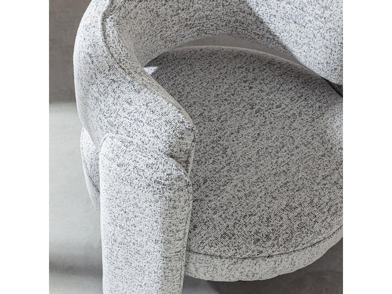  Fauteuil design moderne en tissu bizzotto aisha - gris clair  - Conforama C