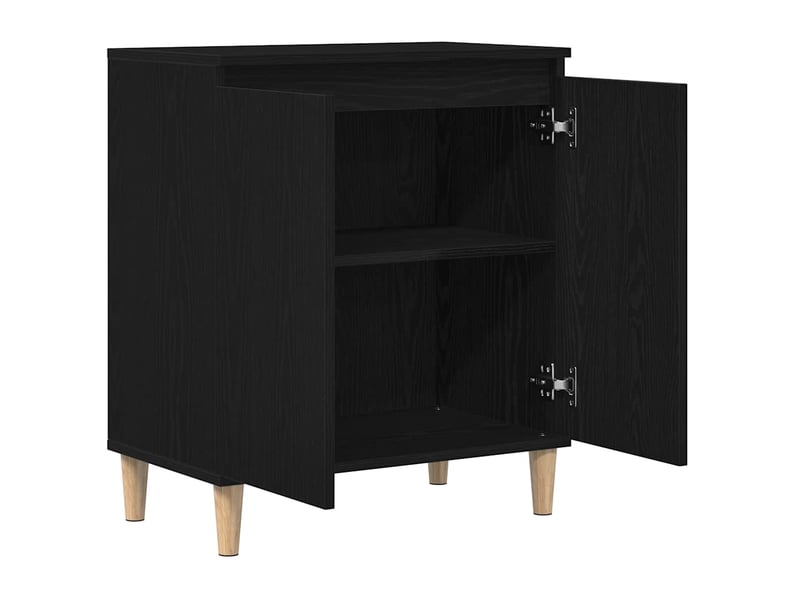Buffet - bahut - meuble de rangement chêne noir 60 x 35 x 70 cm bois d'ingénierie - Conforama E