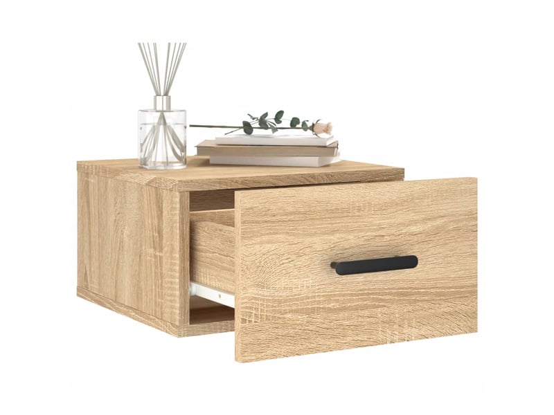  Table de chevet - cabinet de chevet - table de nuit murale chêne sonoma 35x35x20 cm  - Conforama C