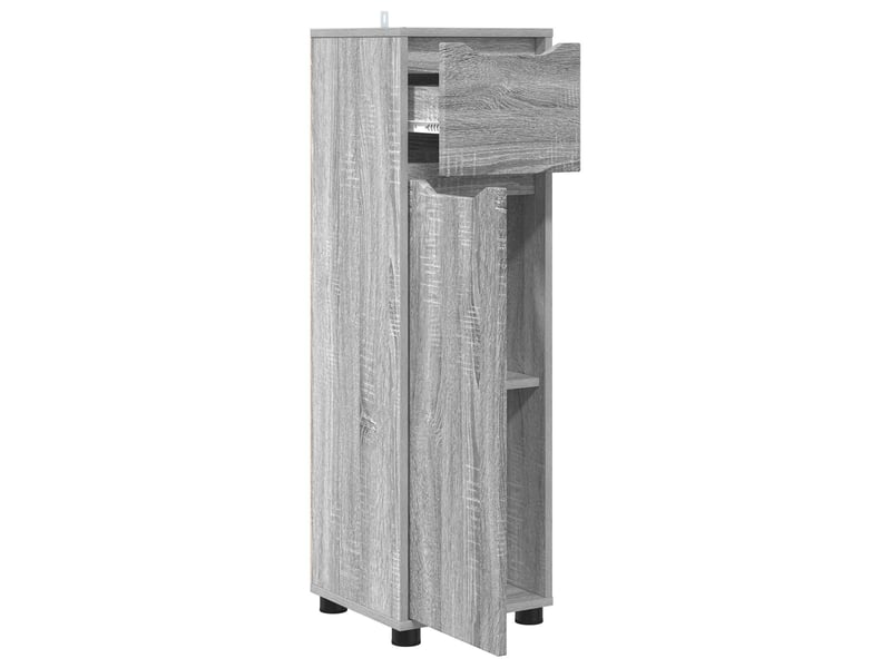  Cabinet de salle de bain, meuble de rangement gris sonoma 30.5x30x101 cm  - Conforama E