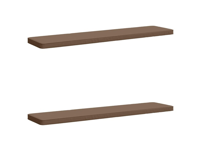 Lot de 2 coussins de banc, coussins d'assise vught 100 % polyester taupe cf58167 - Conforama A