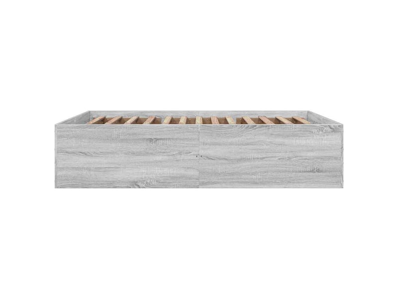  Lit double- lit adulte -  cadre de lit sans matelas sonoma gris 150x200 cm  - Conforama D
