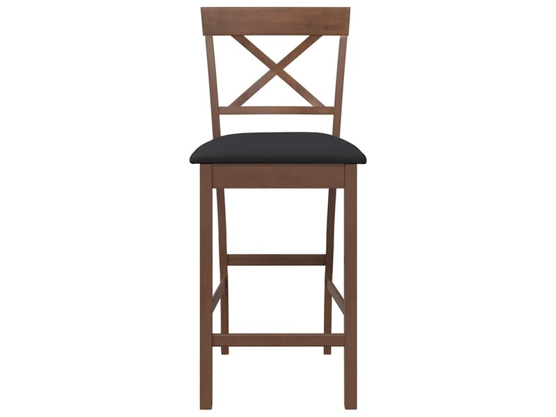  Lot de 2 tabouret de bar avec coussins en bois massif marron et caoutchouc shl67716  - Conforama E