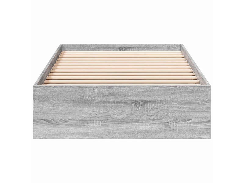Lit simple- lit adulte - cadre de lit avec rangement avec tiroir sonoma gris 80 x 200 cm - Conforama C