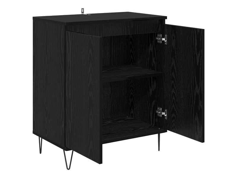  Buffet - bahut - meuble de rangement chêne noir 60 x 35 x 70 cm bois d'ingénierie  - Conforama E
