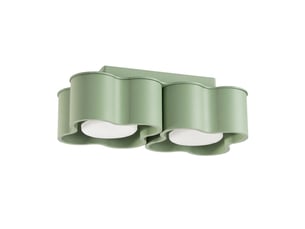 Plafonnier ovio 2 sauge gx53 aluminium moderne 8x24.5x12cm