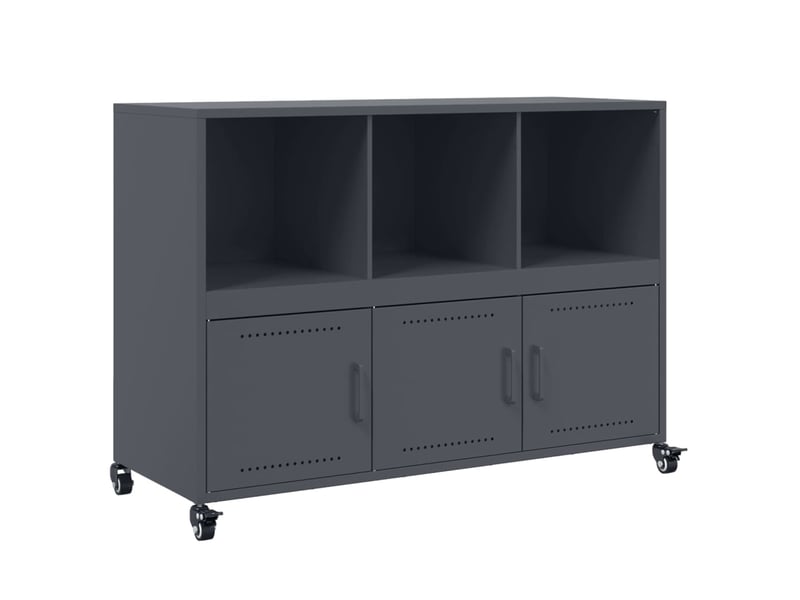  Buffet - bahut - meuble de rangement anthracite 100,5x39x72 cm acier  - Conforama A