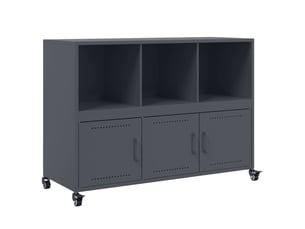 Buffet - bahut - meuble de rangement anthracite 100,5x39x72 cm acier