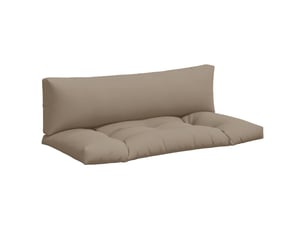 Lot de 2 coussins de palette, coussins de canapé taupe tissu cf59622