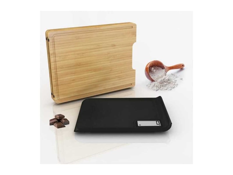  Balance de cuisine 3 en 1 chef 5 trio usb 8399 avec plateau bambou 5 kg graduation 1 g écran numérique LIT3760240783992 - Conforama C