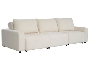 Canapé droit fixe MENZZO Castelo 4 places Tissu beige