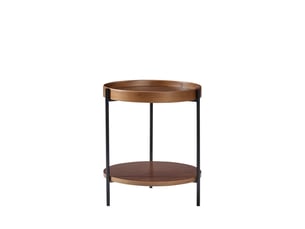 Table basse rond(e) coloris marron ULEVR  - 44 cmx44 cm