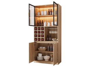 Vitrine coloris naturel HAUSS SPOLE - 80 cmx180 cm