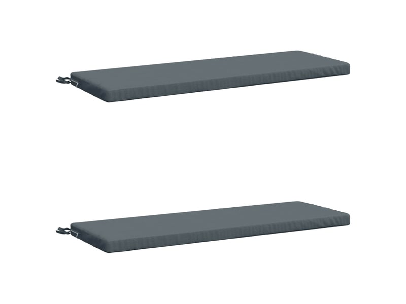 Lot de 2 coussins de banc, coussins d'assise soest 100 % polyester bleu cf57070 - Conforama A