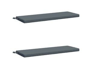 Lot de 2 coussins de banc, coussins d'assise soest 100 % polyester bleu cf57070
