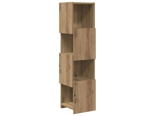 Meuble d'angle, meuble de rangement salon 25,5x25x102cm bois d'ingénierie chêne artisanal