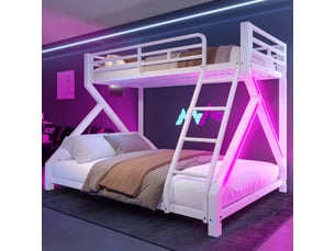 Lit superposé 90x200 cm <strong></strong> <strong>Morn Vibe</strong> coloris blanc