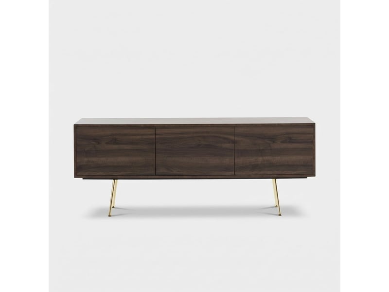 Meuble tv moderne avec 3 portes vharm - marron  - Conforama C