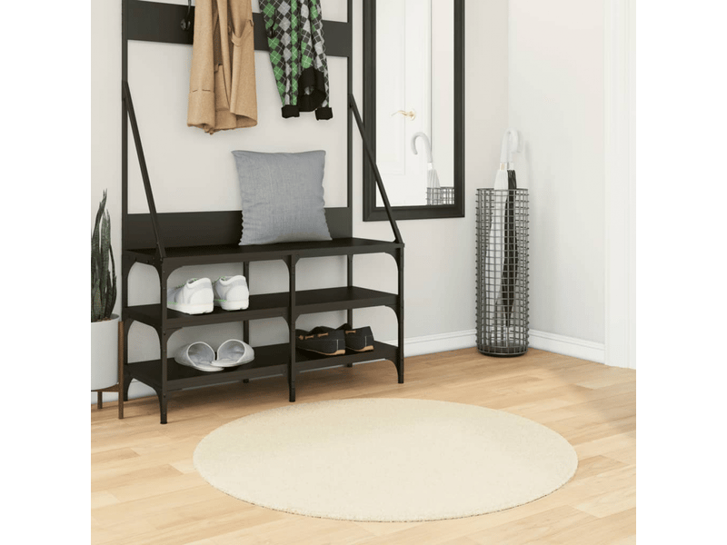  Tapis à poils courts doux et lavable crème ø 100 cm - comfortxl 375047 - Conforama A