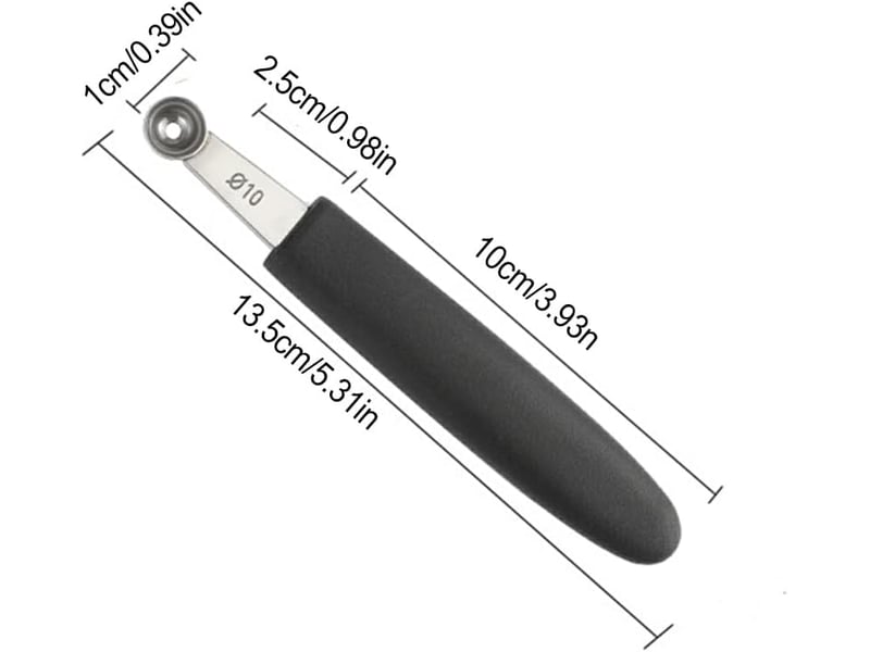  Boule à melon en acier inoxydable, durable et facile à utiliser, cuillère à fruits, cuillères à glace en acier inoxydable, cuillères à boule de melon  - Conforama B
