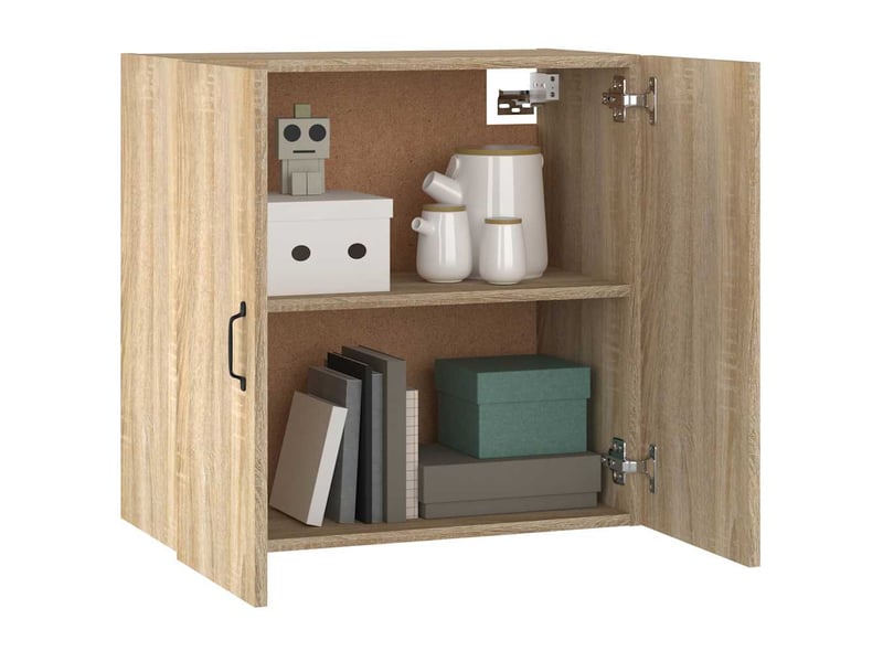  Armoire murale salon, meuble de rangement chêne sonoma 60x31x60cm bois d'ingénierie shl752  - Conforama D