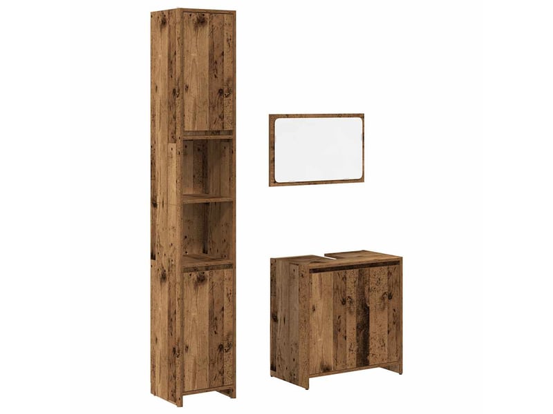  Ensemble de meubles salle de bain 3 pcs bois d'ingénierie cf63946  - Conforama A