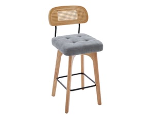 tabouret de bar  PANGIVO W3056P520506 - gris hauteur d'assise 67.5 cm vendu Par paire