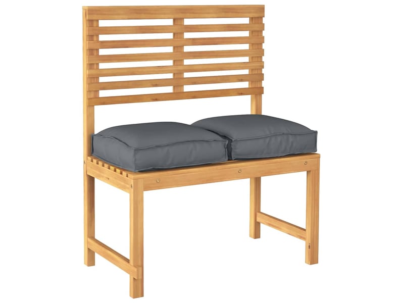  Lot de 2 coussins pour chaise, coussins d'extérieur tissu oxford anthracite 40 x 40 x 8 cm cf50044  - Conforama C