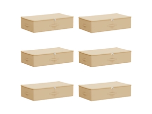 Boîte de rangement 6 pcs tissu intissé 70x40x18 cm 50,4 l shl16516