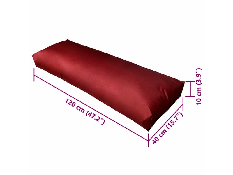  Coussin rembourré de dossier, coussins de canapé bordeaux 120 x 40 x 10 cm cf56591  - Conforama D