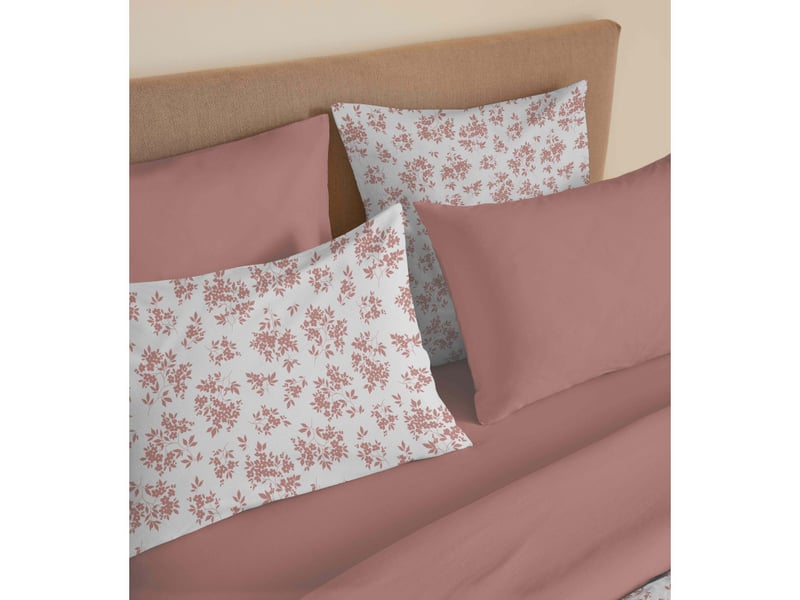 Pack complet housse de couette réversible vanessa 6 pièces pour lit 140 x 190 eloise abricot - Conforama B