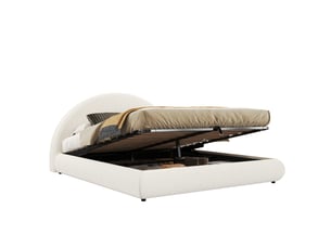 Lit coffre 180x200 cm HAVRYA coloris blanc
