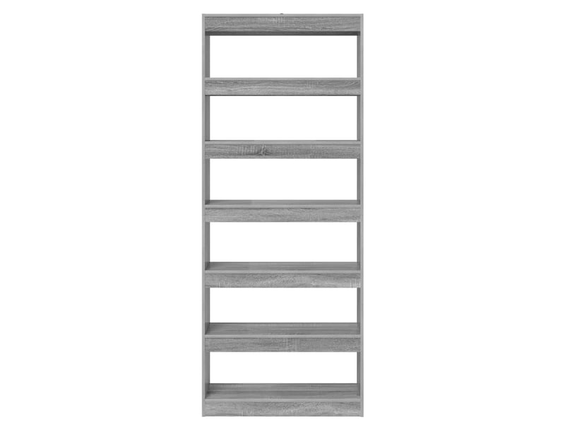  Bibliothèque 6 niveaux, armoire à livres 80 x 30 x 198 cm bois d'ingénierie shl6444  - Conforama E
