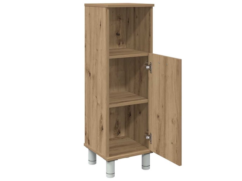  Amoire de salle de bain, meuble de rangement chêne artisanal 30x30x95 cm bois d'ingénierie  - Conforama D