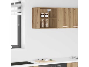 Meuble de rangement cuisine, armoire suspendue chêne artisanal 40x29,5x40cm