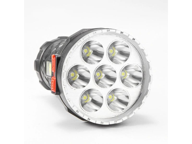  Double source de lumière puissante abs lampe de poche cob lumière latérale usb rechargeable lumineux led torche extérieure nuit pêche  - Conforama B