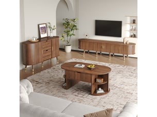 Meuble tv coloris bois foncé 38 cm <strong>ATELIER CONFORTIEL</strong>  <strong></strong>