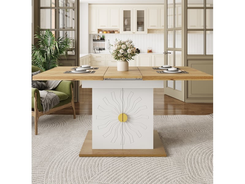  Table à manger extensible avec rangement 110-140 x 70 cm evryae  - Conforama D