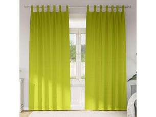 Lot de 2 rideaux occultants, rideaux black-out avec anneaux vert 245 x 140 cm cf44816