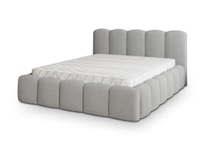 Lit coffre 160x200 cm <strong>MASSENO</strong> <strong></strong> coloris gris